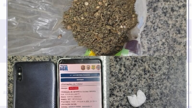 Polícia Militar recupera celular roubado e apreende drogas na zona rural de Carnaubeira da Penha