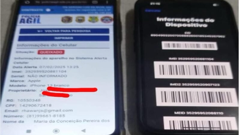 Polícia Militar recupera celular roubado e conduz homem à delegacia em Ipubi