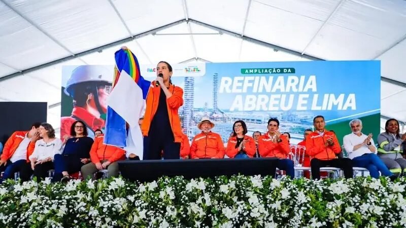 Ampliação da Refinaria Abreu e Lima marca nova fase em Pernambuco: “Somos destino de investimentos e temos um povo trabalhador e qualificado”, celebra governadora Raquel Lyra, ao lado do presidente Lula