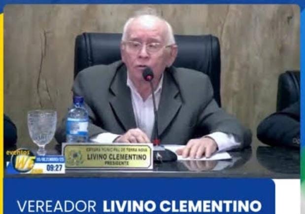 Com nove mandatos como vereador, Livino Clementino construiu uma trajetória política sólida e respeitada em Terra Nova