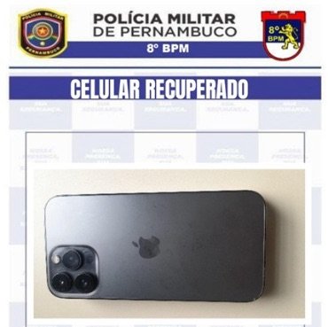 Celular iPhone 13 Pro Max furtado no Piauí é recuperado pela Polícia Militar em Salgueiro