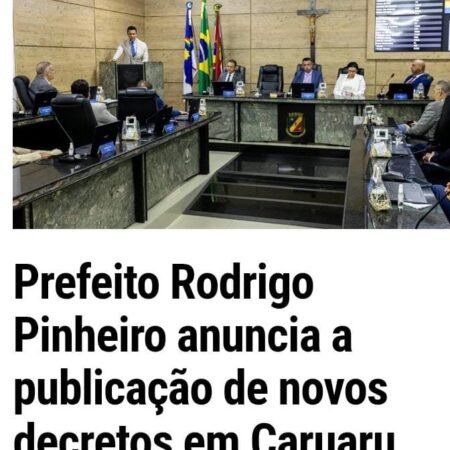 Prefeito Rodrigo Pinheiro anuncia a publicação de novos decretos em Caruaru