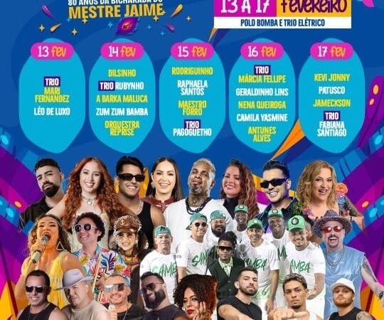 Prefeitura de Salgueiro divulga programação completa do Carnaval 2026