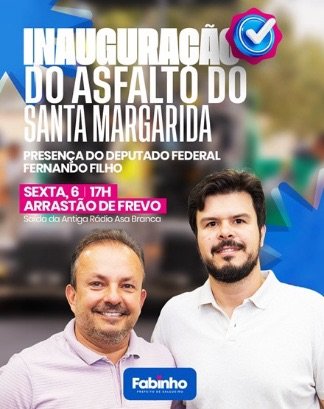 Asfalto do bairro Santa Margarida será inaugurado com arrastão de frevo nesta sexta-feira