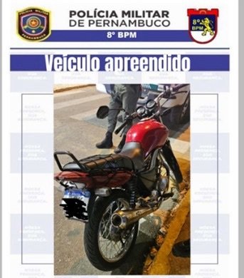 Policiais do 8° BPM apreendem moto com descarga livre e outras adulterações