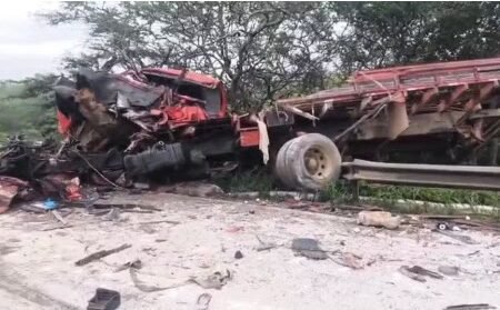 Motoristas morrem após colisão de caminhões no interior de PE