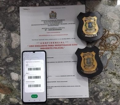 Polícia Civil recupera celular furtado de residência em Salgueiro