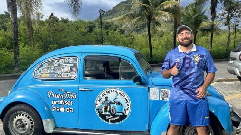 Gaúcho que viaja de Fusca para a Copa de 2026 é barrado em fronteira no Peru
