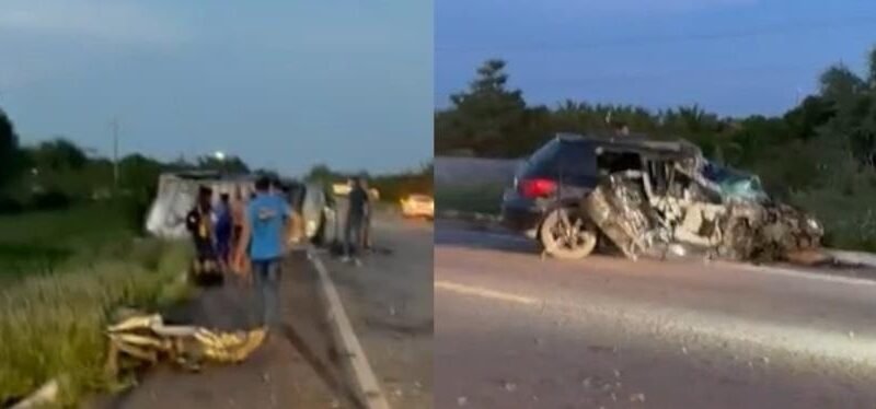 ACIDENTE ENVOLVENDO VAN E CARRO É REGISTRADO NA BR-428, QUE LIGA LAGOA GRANDE-PE E PETROLINA-PE