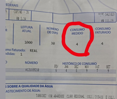 Moradora do bairro Planalto reclama de cobrança desproporcional em conta de água
