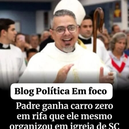 Padre ganha carro zero em rifa que ele mesmo organizou em igreja de SC