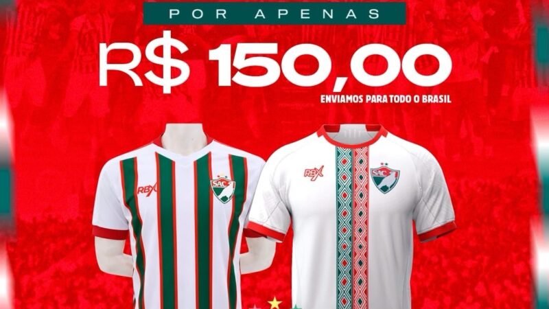 Novas camisas do Salgueiro já estão à venda com pronta entrega