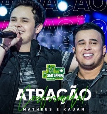 Prefeitura de Sertânia anuncia show da dupla Matheus & Kauan no aniversário da cidade