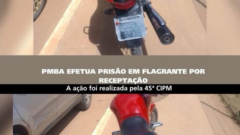 🚨🚔 PMBA EFETUA PRISÃO EM FLAGRANTE POR RECEPTAÇÃO
