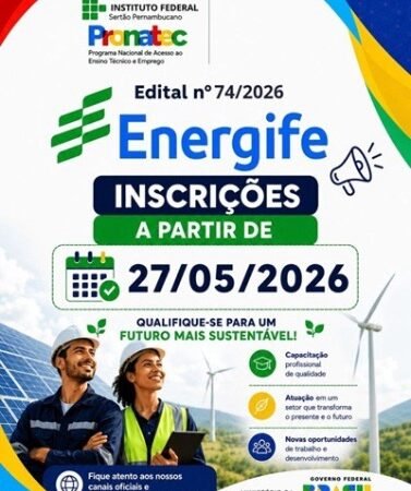 IFSertãoPE vai realizar cursos na área de energias renováveis em Salgueiro, Petrolina e Serra Talhada