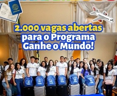 Governo de Pernambuco abre 2 mil vagas para o Programa Ganhe o Mundo