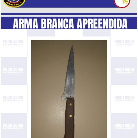 Polícia Militar detém mulher que estava armada com faca peixeira na Pimenta II, em Salgueiro