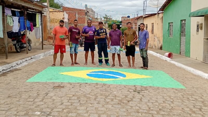 Rua Santa Terezinha no Divino Espírito Santo entra no clima da Copa do Mundo 2026 com grande decoração