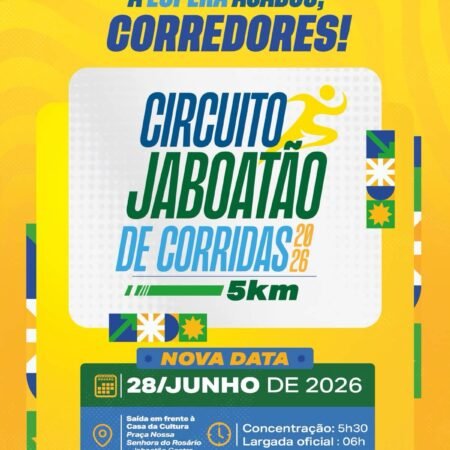 Prefeitura divulga nova data da primeira etapa do Circuito Jaboatão de Corridas
