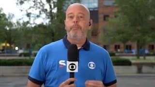 REPÓRTER DA GLOBO PASSA MAL AO VIVO AO COBRIR COPA DO MUNDO