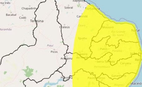 Chuvas intensas: Inmet emite alerta amarelo para 94 municípios do interior de PE