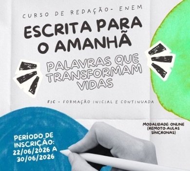 Campus Salgueiro do IFSertãoPE está com inscrições abertas para curso gratuito de redação voltado ao ENEM