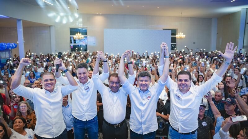 Ao lado de Edilson Tavares e Sérgio Colin, Eduardo da Fonte fortalece pré-candidatura ao Senado em grande ato no Agreste