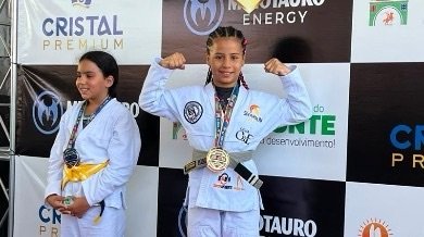 Petrolandense Eduarda Nascimento, de 10 anos, conquista título na 2ª etapa do Pernambucano de Jiu-Jitsu