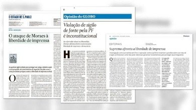“Globo”, “Folha” e “Estadão” criticam STF por quebra de sigilo da fonte