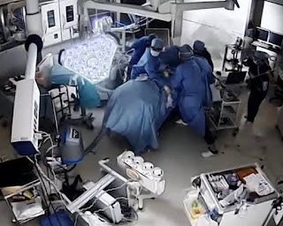 MÉDICOS SÃO SURPREENDIDOS POR TERREMOTO EM SALA DE CIRURGIA NO JAPÃO