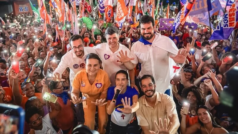 Raquel Lyra, Eduardo da Fonte e Lula da Fonte participam do lançamento da campanha de César Ramos em grande ato em Igarassu