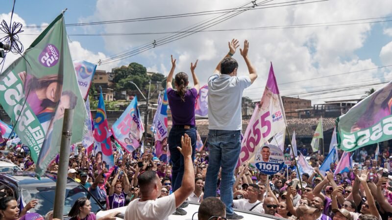 Ao lado de uma multidão, Raquel Lyra e Eduardo da Fonte iniciam domingo com caminhada em Nova Descoberta