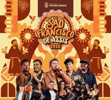 Festividades do padroeiro de Petrolândia têm shows confirmados de Mano Walter, Edson Gomes, Léo Foguete, Xand Avião e Devinho Novaes