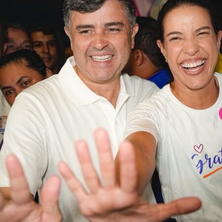 Ao lado de Raquel Lyra, Eduardo da Fonte participa de grande panfletaço em Santo Amaro