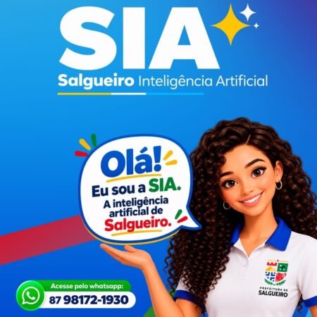 Prefeitura de Salgueiro lança inteligência artificial para atender à população via WhatsApp, com integração à Central de Atendimento 1Doc