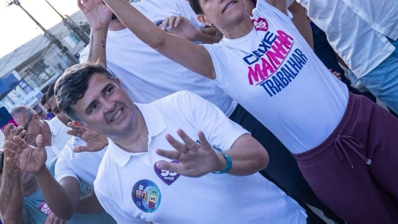 Raquel Lyra e Eduardo da Fonte participam de grande caminhada em São José da Coroa Grande ao lado do prefeito Barbosa