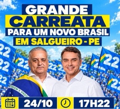 Apoiadores de Flávio Bolsonaro realizam carreata em Salgueiro no dia 24 de outubro